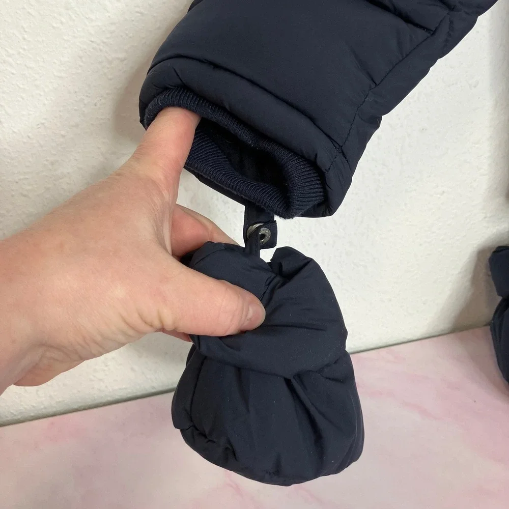 Tartine et Chocolat Puffer Snowsuit Navy w/Detachable Mittens & Booties 12 month